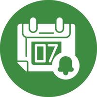 Reminder Solid Circle Style Icon vector