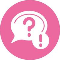 Question mark Solid Circle Style Icon vector