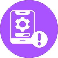 Update Solid Circle Style Icon vector