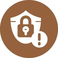 Privacy Solid Circle Style Icon vector