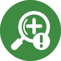 Zoom in Solid Circle Style Icon vector