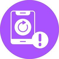 Rotate Solid Circle Style Icon vector