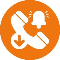 Ringing Solid Circle Style Icon vector