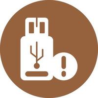USB Solid Circle Style Icon vector