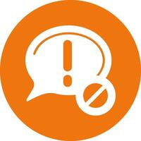Warning Solid Circle Style Icon vector