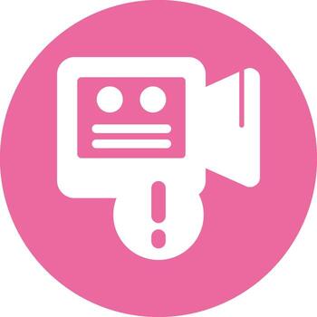 Camera Solid Circle Style Icon vector