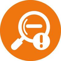 Zoom out Solid Circle Style Icon vector