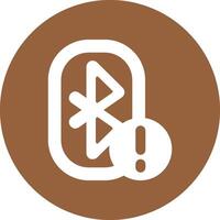Bluetooth Solid Circle Style Icon vector