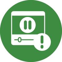 Pause Solid Circle Style Icon vector
