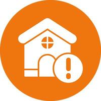 Home Solid Circle Style Icon vector