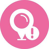 Pin Solid Circle Style Icon vector