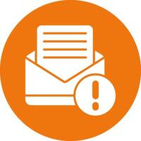 Mail Solid Circle Style Icon vector