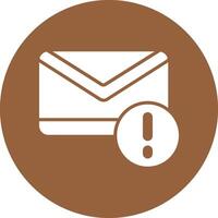 Email Solid Circle Style Icon vector