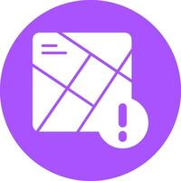 Map Solid Circle Style Icon vector