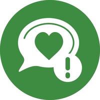 Heart Solid Circle Style Icon vector
