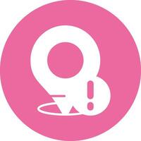 GPS Solid Circle Style Icon vector