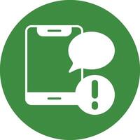 SMS Solid Circle Style Icon vector
