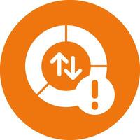 Data usage Solid Circle Style Icon vector