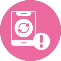 Sync Solid Circle Style Icon vector