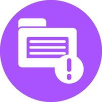 Folder Solid Circle Style Icon vector