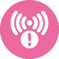 Signal Solid Circle Style Icon vector