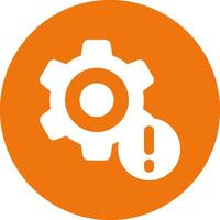 Settings Solid Circle Style Icon vector