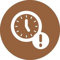 Clock Solid Circle Style Icon vector