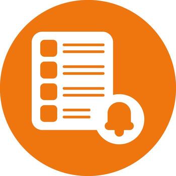 tarea lista sólido circulo estilo icono vector