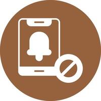 Notifications off Solid Circle Style Icon vector