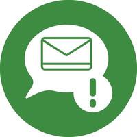 New email Solid Circle Style Icon vector