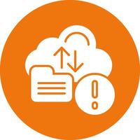 Cloud storage Solid Circle Style Icon vector
