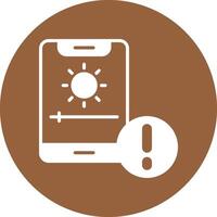 Adaptive brightness Solid Circle Style Icon vector