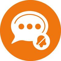 Silent mode Solid Circle Style Icon vector