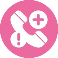 Emergency Solid Circle Style Icon vector