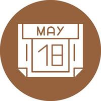 18 May Solid Circle Style Icon vector