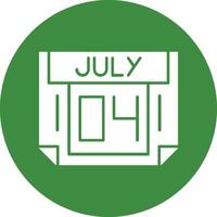 4 July Solid Circle Style Icon vector