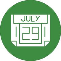 29 July Solid Circle Style Icon vector
