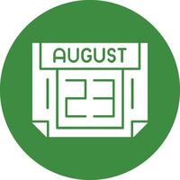 23 August Solid Circle Style Icon vector