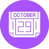 29 October Solid Circle Style Icon vector