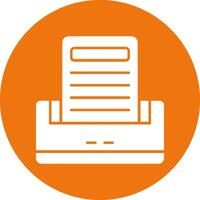 Print job Solid Circle Style Icon vector