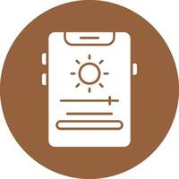 Adaptive brightness Solid Circle Style Icon vector