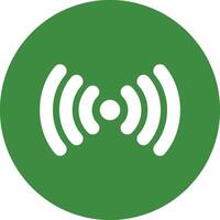 Signal Solid Circle Style Icon vector