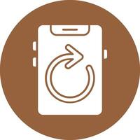 Rotate Solid Circle Style Icon vector