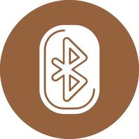 Bluetooth Solid Circle Style Icon vector