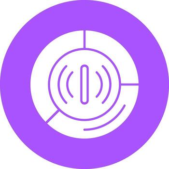 Data usage Solid Circle Style Icon vector