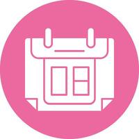 Calendar event Solid Circle Style Icon vector