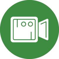 Camera Solid Circle Style Icon vector
