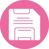 Save Solid Circle Style Icon vector