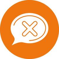 Cross Solid Circle Style Icon vector