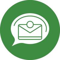 New email Solid Circle Style Icon vector